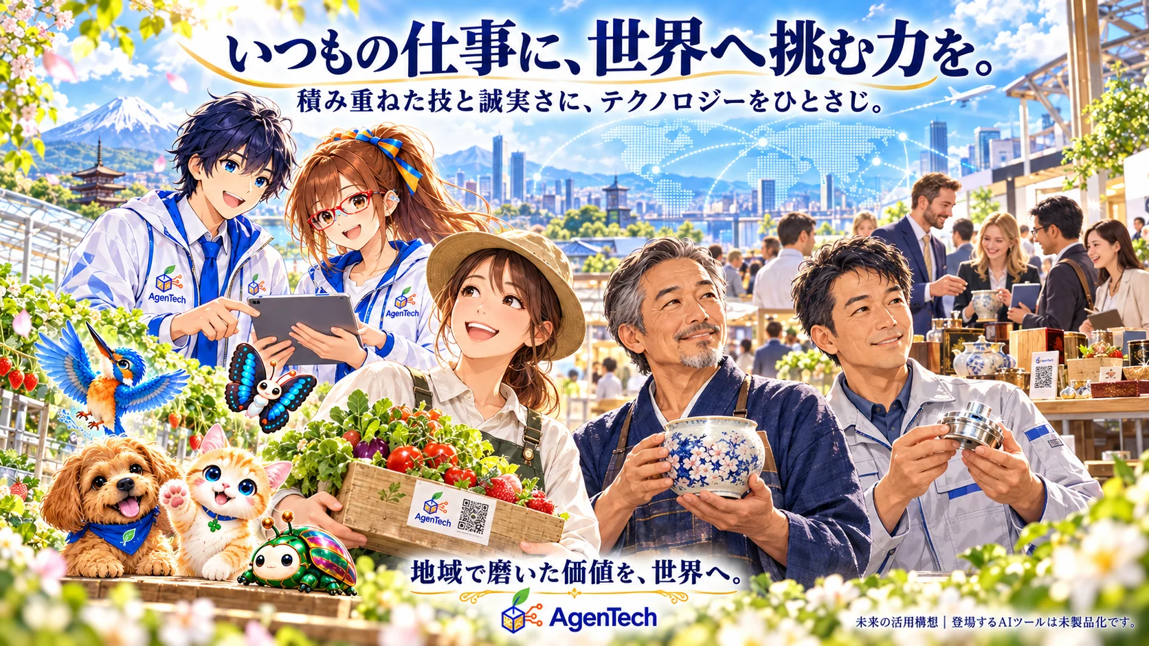 未来の仕事をイメージした風景