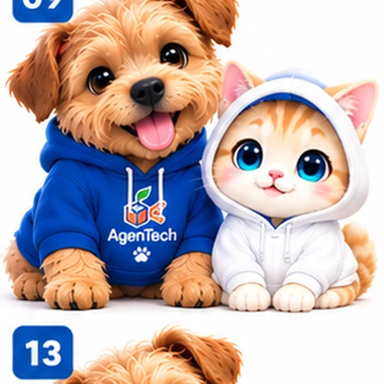 青と白のパーカーを着たフィリアとAIにゃん