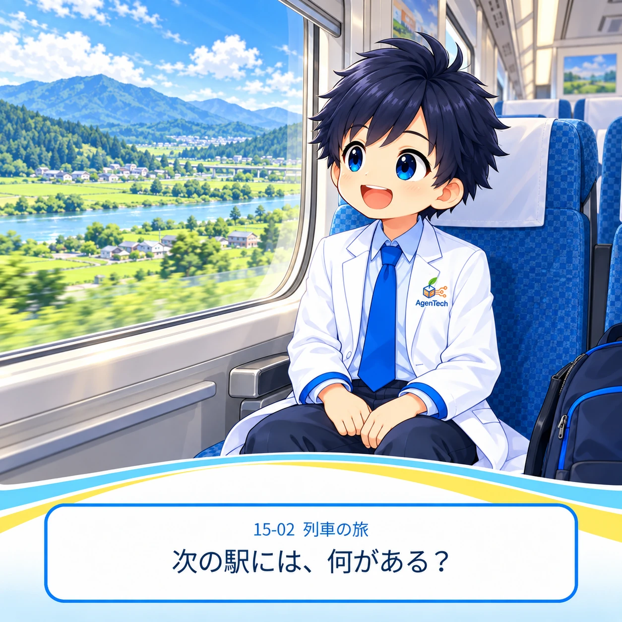 15-02 列車の窓から景色を見るエージェン