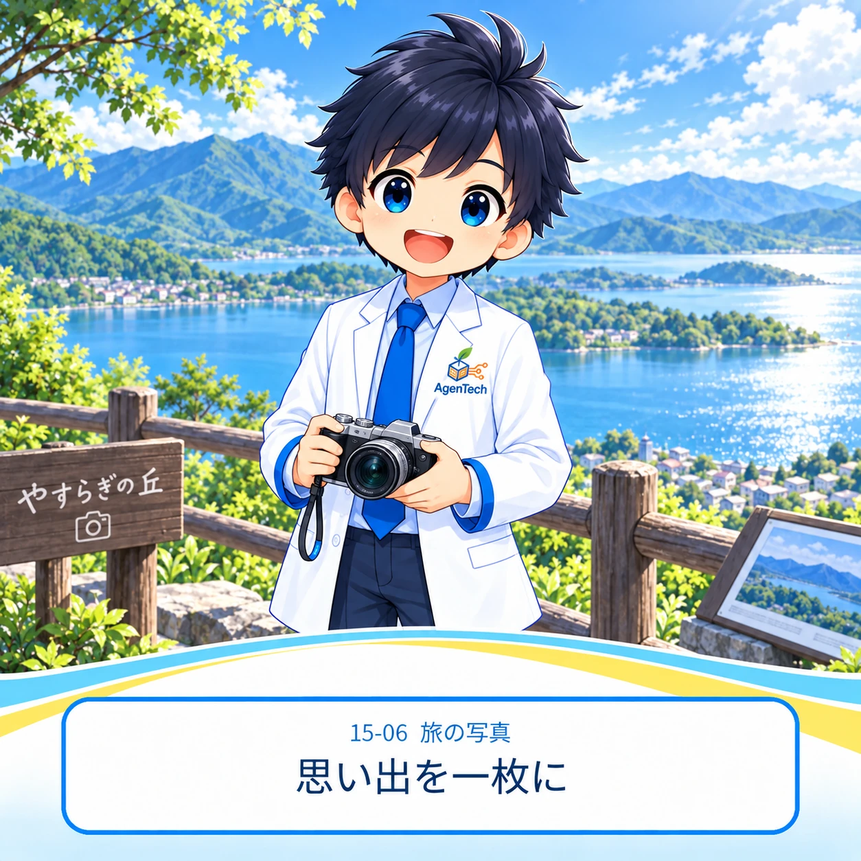 15-06 湖畔でカメラを手にするエージェン